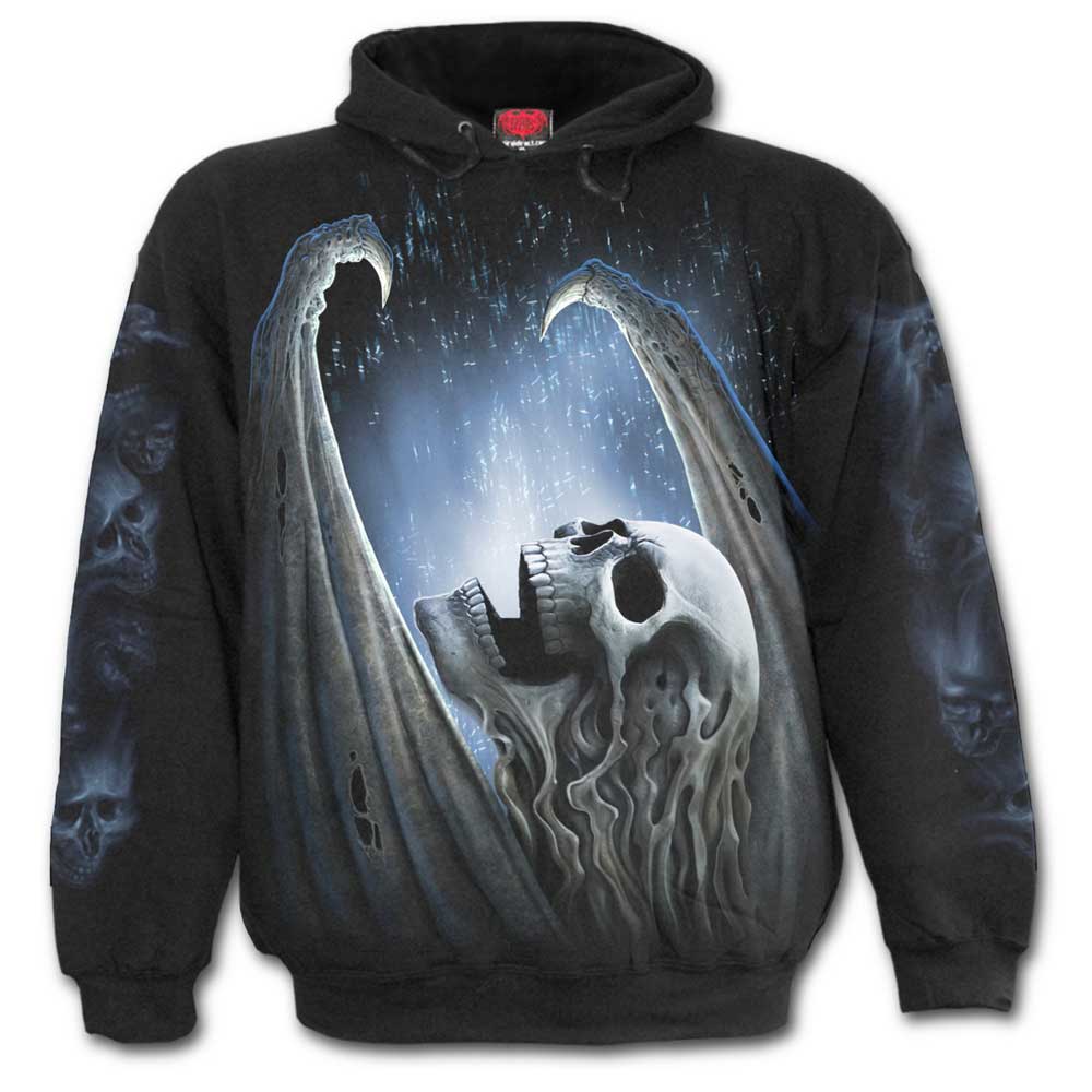 Spiral - WINGED SKELTON Hoodie/trui - Zwart